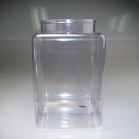 128OZ WHITE WIDE MOUTH JAR SQUARE PVC WITH 110-400 NECK FINISH
