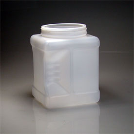 48OZ WHITE WIDE MOUTH JAR SQUARE HDPE WITH 110-400 NECK FINISH
