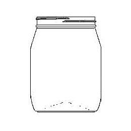 64OZ CANISTER ROUND PET WITH 110-400 NECK FINISH