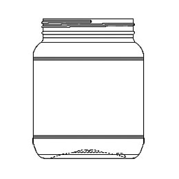 64OZ CANISTER ROUND PET WITH 110-400 NECK FINISH