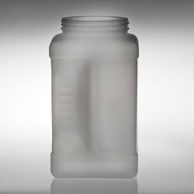 120OZ WHITE WIDE MOUTH JAR SQUARE HDPE WITH 110-400 NECK FINISH
