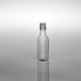 50ML CLEAR LIQUOR MINI ROUND PET WITH 18MM NECK