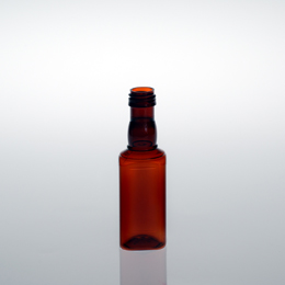 50ML WHITE LIQUID MINI SQUARE PET WITH 18MM NECK