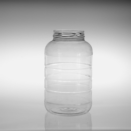 128OZ RIBBED BARREL ROUND PET WITH 100MM NECK
