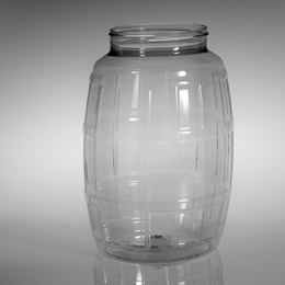 192OZ BLACK CHECKED BARREL ROUND PET WITH 110-400 NECK FINISH