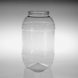 205OZ WHITE BARREL ROUND PET WITH 110-400 NECK FINISH