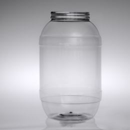 205OZ WHITE BARREL ROUND PET WITH 110-400 NECK FINISH