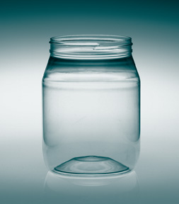 64OZ SQUAT CANISTER ROUND PET WITH 110-400 NECK FINISH