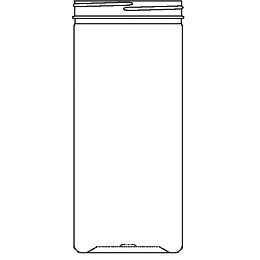 80OZ NATURAL TALL CANISTER ROUND PET WITH 110-400 NECK FINISH