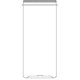 80OZ NATURAL TALL CANISTER ROUND PET WITH 110MM NECK