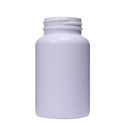 225CC WHITE HDPE WIDE MOUTH ROUND - 45-400 NECK