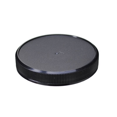 70- 400 BLACK RIB SIDE MATTE TOP PLASTIC CT CAP - F217 AND TEFLON LINER