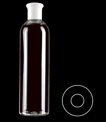 400ML TALL BOSTON ROUND PET WITH 24-415 NECK FINISH