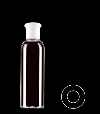 200ML TALL BOSTON ROUND PET WITH 24-415 NECK FINISH
