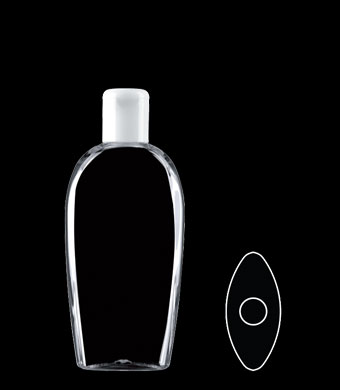 200ML ALMOND OVAL PET WITH 24-415 NECK FINISH