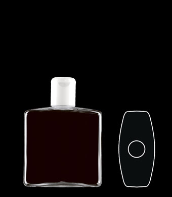 250ML RECTANGULAR PET WITH 24-415 NECK FINISH