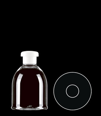 250ML BELL ROUND PET WITH 24-415 NECK FINISH