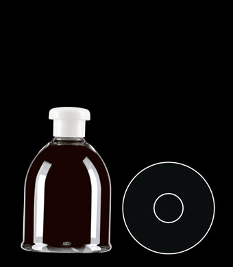 300ML BELL ROUND PET WITH 24-415 NECK FINISH