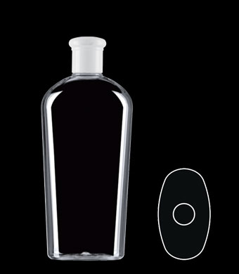 400ML CONTINENTAL OVAL PET WITH 24-415 NECK FINISH