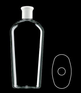 500ML CONTINENTAL OVAL PET WITH 24-415 NECK FINISH