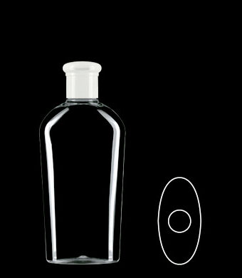 250ML CONTINENTAL OVAL PET WITH 24-415 NECK FINISH