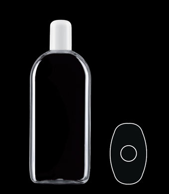 400ML EUROPEAN OVAL PET WITH 24-415 NECK FINISH