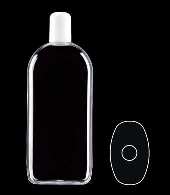 500ML EUROPEAN OVAL PET WITH 24-415 NECK FINISH