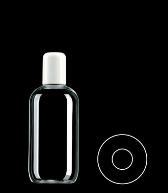 250ML BOSTON ROUND PET WITH 24-415 NECK FINISH