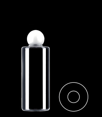 250ML SHORT TUBULAR ROUND PETG WITH 24-410 NECK FINISH