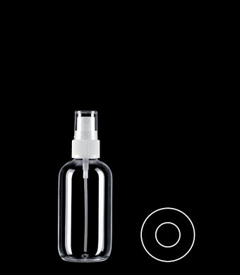 100ML BOSTON ROUND PET WITH 20-410 NECK FINISH