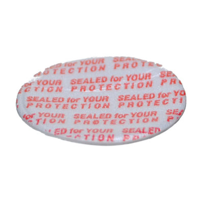 33- 400 WHITE RIB SIDE SMOOTH TOP PLASTIC CT CAP - HS035 PRINTED LINER-detail image