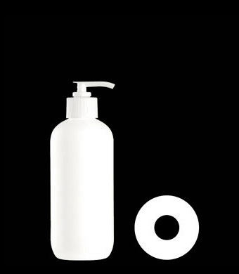 350ML BOSTON ROUND HDPE WITH 28-410 NECK FINISH