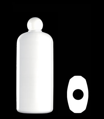 400ML TALL FACETED OVAL HDPE WITH 24-410 NECK FINISH