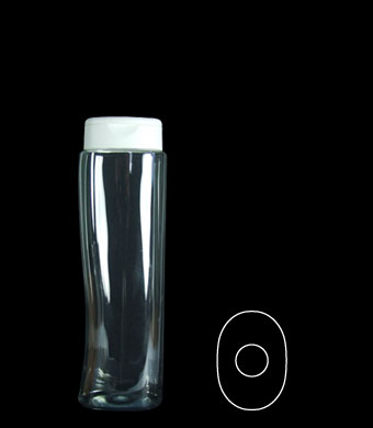 400ML CONTOUR OVAL PET WITH 23MM NECK
