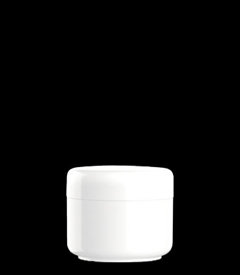 100ML WHITE DOUBLE WALL ROUND SAN/PP