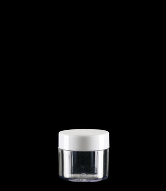 20ML CLEAR CRYSTAL ROUND SAN PLASTIC JAR
