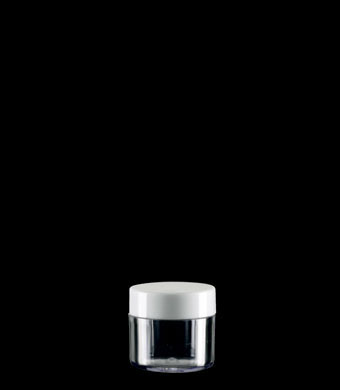 10ML CLEAR CRYSTAL ROUND SAN PLASTIC JAR