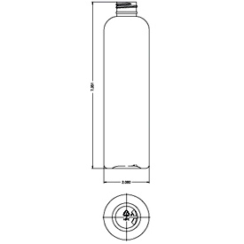 12OZ CLEAR BULLET HDPE WITH 24-410 NECK FINISH
