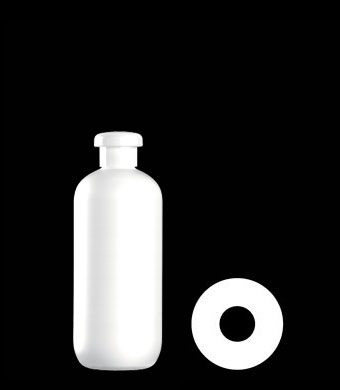 350ML BOSTON ROUND HDPE WITH 24-415 NECK FINISH