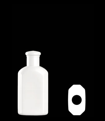 100ML FACETED OVAL HDPE WITH 20-415 NECK FINISH
