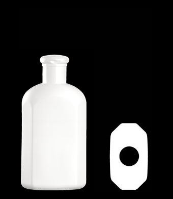 250ML FACETED OVAL HDPE WITH 24-415 NECK FINISH