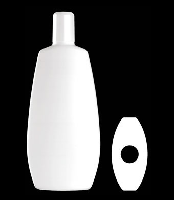 400ML FLAT OVAL HDPE WITH 24-415 NECK FINISH