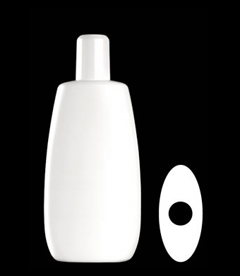 250ML FLAT OVAL HDPE WITH 24-415 NECK FINISH