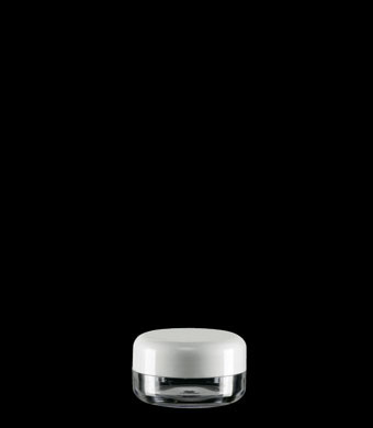 10ML CLEAR OPAL GLOSS H350 TAB ROUND SAN PLASTIC JAR