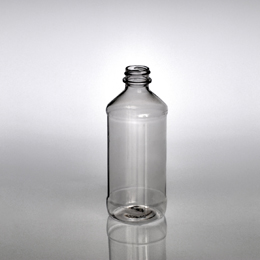 8OZ CLEAR MODERN ROUND PET WITH 24-400 NECK FINISH