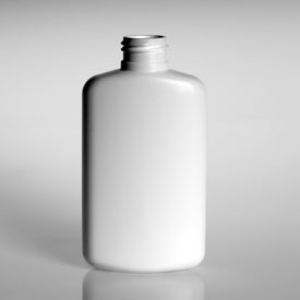 4OZ NATURAL FLASK OVAL HDPE WITH 24-410 NECK FINISH