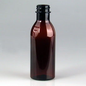 4OZ NATURAL FLASK ROUND PET WITH 24-400 NECK FINISH