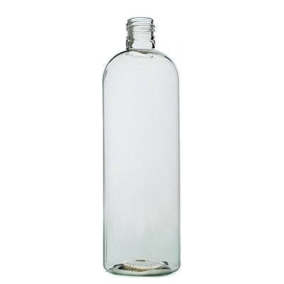 16OZ CLEAR JEFFERSON BULLET ROUND PLASTIC BOTTLE - 24-415 NECK