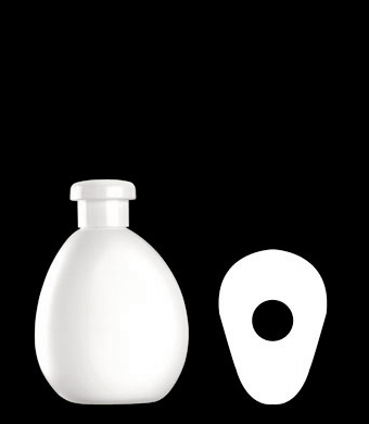 200ML PEBBLE OVAL HDPE WITH 24-415 NECK FINISH