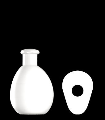 200ML PEBBLE OVAL HDPE - 24-415 NECK